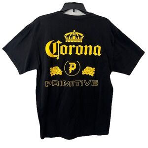 Primitive x Corona Heritage Men's Black T-Shirt Size: MED